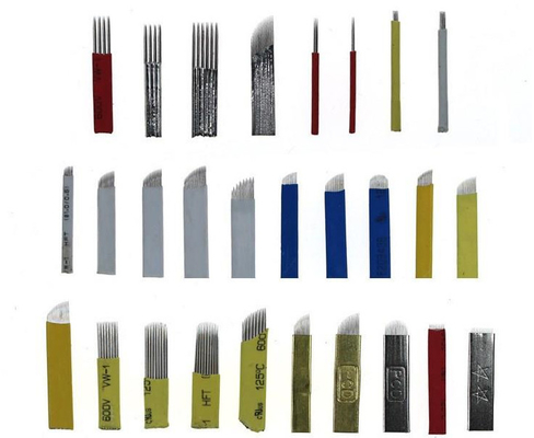 Cosmetic Circular Tattoo Shading Needles For Full Lip Color Hair Simulation