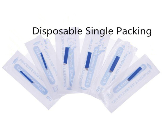 Blue Manual Tattoo Needles Microblading For Eyeliner Lips Permanent Makeup