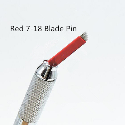 18 Pin Manual Tattoo Needles 3D Embroidery Round / Slant Shape Single Use