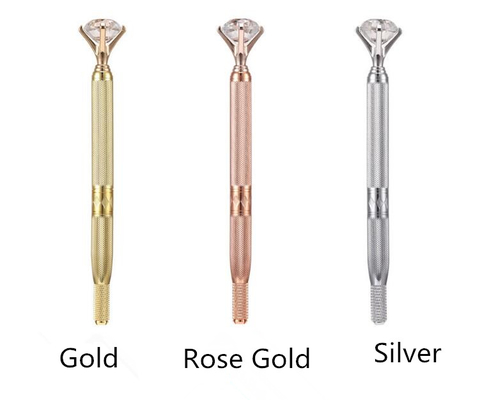 Diamond Semi Permanent Eyebrow Tattoo Pen Aluminum Material Comfortable Use