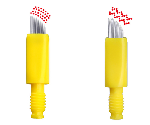 Yellow Tattoo Needle Cartridges Pen Easy Use For Eyebrow Permanent Makeup