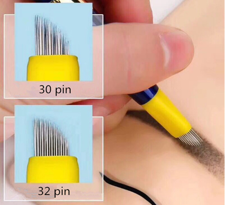 Yellow Tattoo Needle Cartridges Pen Easy Use For Eyebrow Permanent Makeup