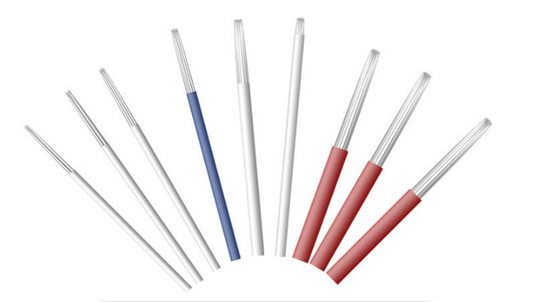 Round Color Tattoo Needle , Eyebrow Tattoo Needles For Manual Tattoo Pen