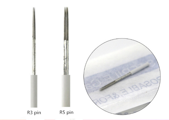 Round Color Tattoo Needle , Eyebrow Tattoo Needles For Manual Tattoo Pen
