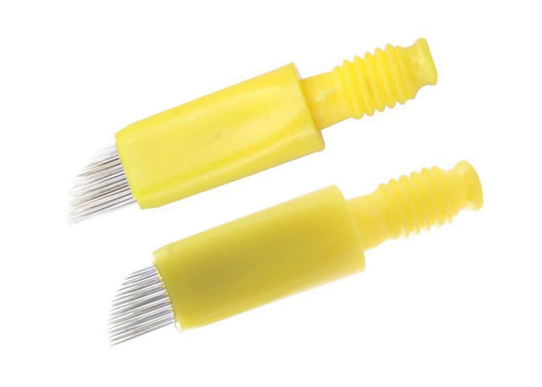 Yellow Tattoo Needle Cartridges Pen Easy Use For Eyebrow Permanent Makeup
