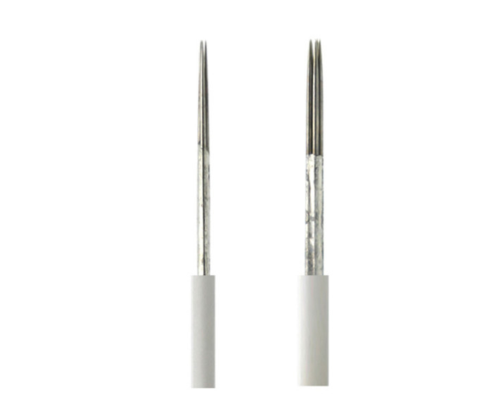 Round Color Tattoo Needle , Eyebrow Tattoo Needles For Manual Tattoo Pen